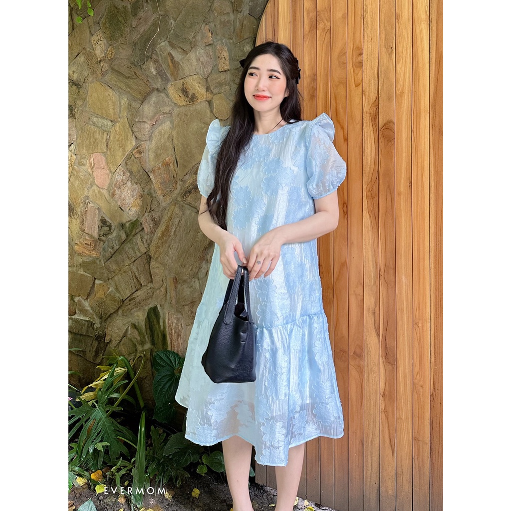 EVERMOM | Đầm bầu đuôi cá tay phồng mặc cả bầu và mặc thường - Dasy Dress