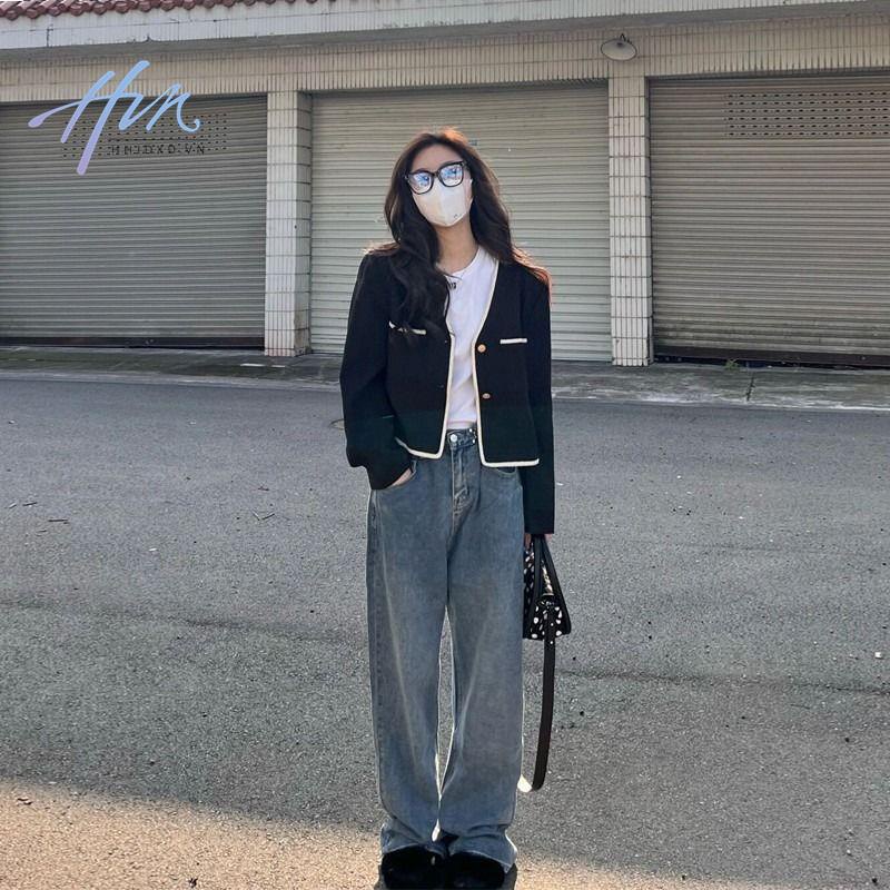 Áo Khoác Dáng Ngắn Phong Cách Hàn Quốc Thời Trang Xuân Thu 2022 Mới Cho Nữ