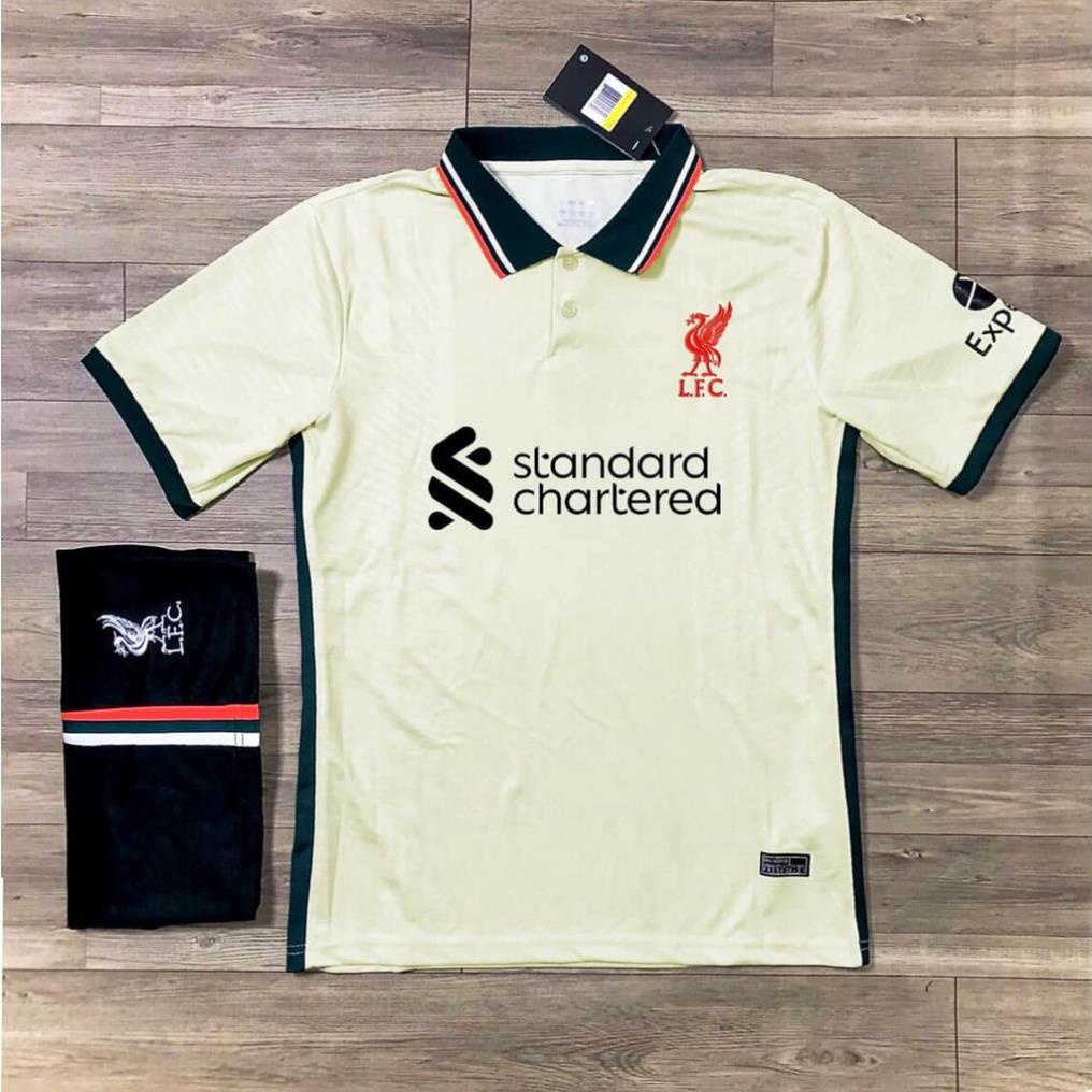 Quần áo bóng đá, đồ đá banh, áo đá bóng, áo Liverpool Vàng Nhạt 2022 - Chất mè Thái cao cấp ®️