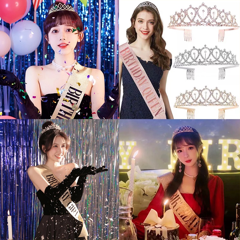 Set Băng Đô + Vương Miện Thời Trang Cho Tiệc Sinh Nhật