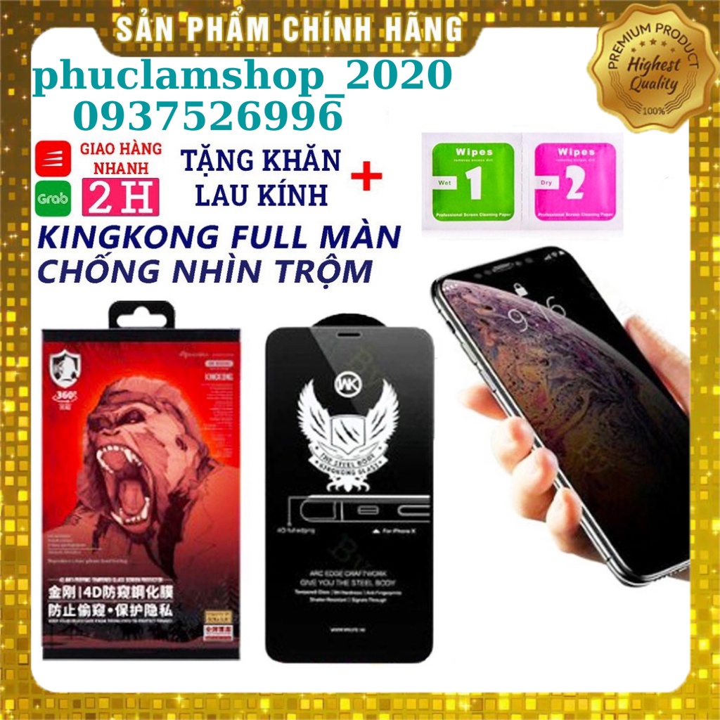 Kính cường lực KingKong 4D chống nhìn trộm cho iPhone 14 13 Pro Max iPhone 14 Plus iPhone 14 13 Pro iPhone 14 13 Mini