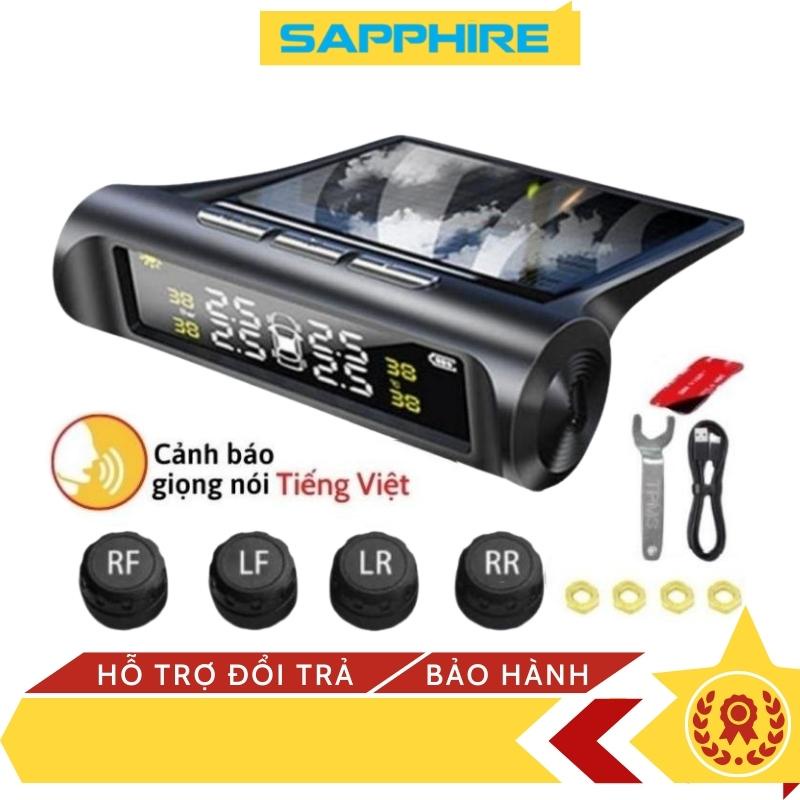 Cảm Biến Áp Suất Lốp Ô Tô Xe Hơi Gắn Ngoài Cao Cấp Màn Hình LCD Hỗ Trợ Năng Lượng Mặt Trời Tuổi Thọ Pin 5 BT12 Tháng