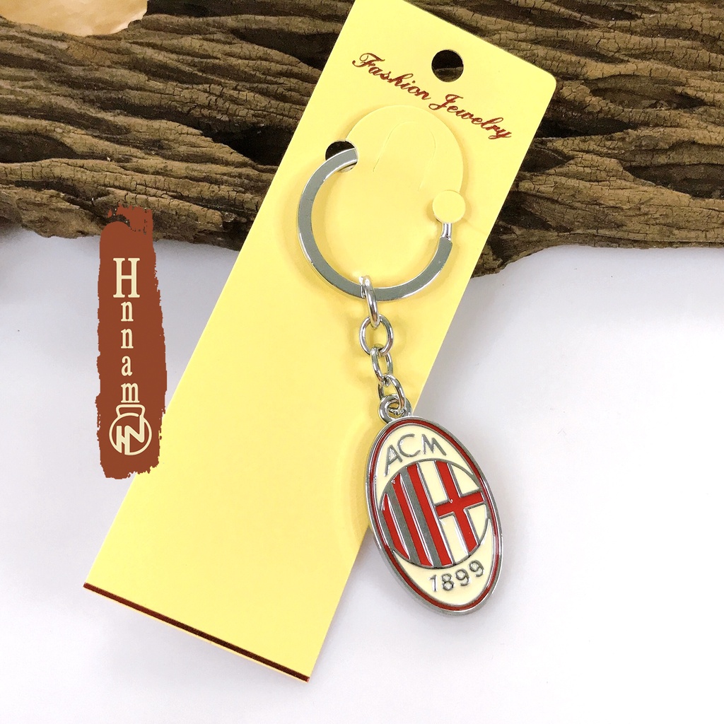 Móc khóa logo đội bóng đá Italy AC.Milan 1899 dành cho phan hâm mộ bóng đá Seria