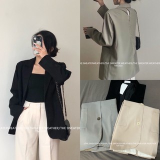 Áo khoác vest cài cúc sau the.sweaterweather TSW (ảnh thật)