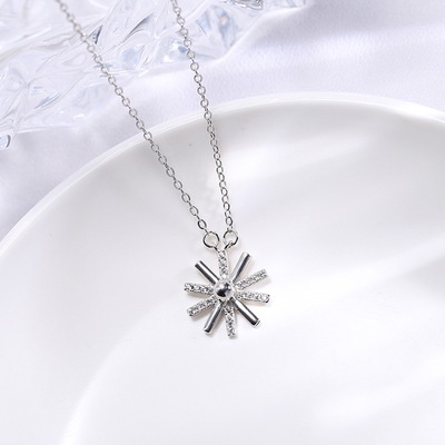 Toàn Bộ Vòng cổ Xương Quai Xanh Hình Hoa Hướng Dương Đính Kim Cương Giả Cá Tính Cho Nữ