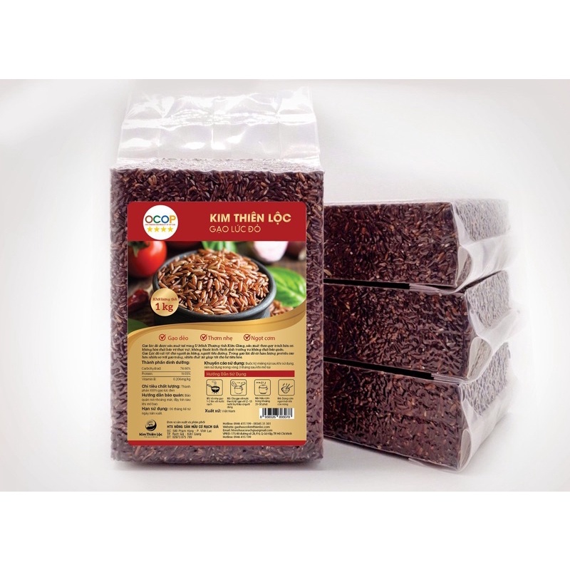 Gạo Lức Đỏ Kim Thiên Lộc Túi 1kg