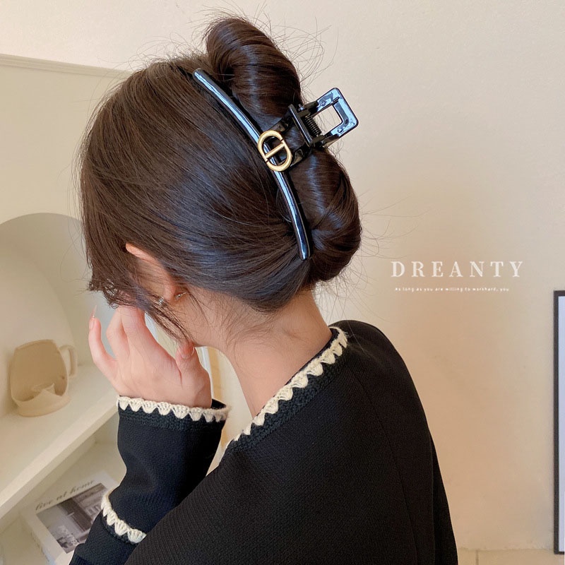 Kẹp Tóc Hình Cá Mập Bằng Acrylic In Chữ Thời Trang Cao Cấp Cho Nữ