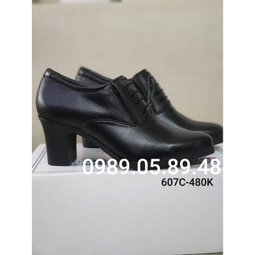 GIÀY DA SĨ QUAN NỮ CAO 7CM MÃ 607C