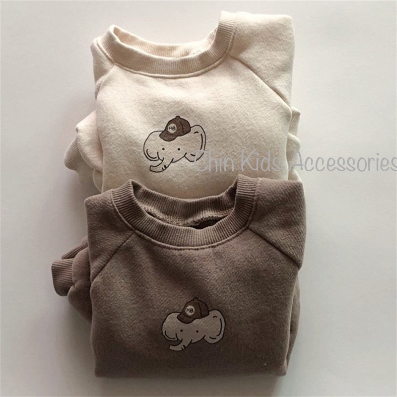 Áo sweater nỉ fom Hàn Quốc unisex cực xinh cho bé