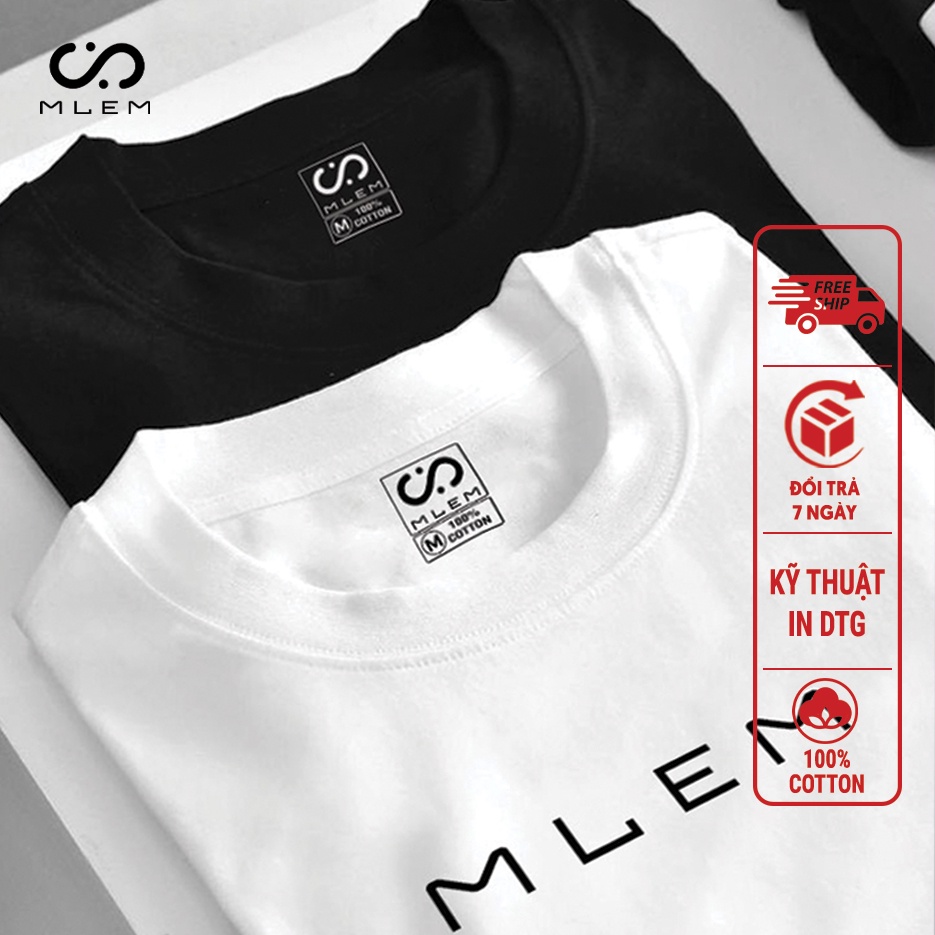 Áo Thun Oversize MLEM Premium Áo Phông Tay Lỡ Nam Nữ Unisex Form Rộng Local Brand Trắng Đen 100% Cotton