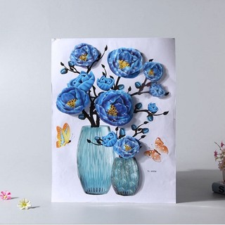 Tranh dán tường bình hoa nổi 3D (12 mẫu)