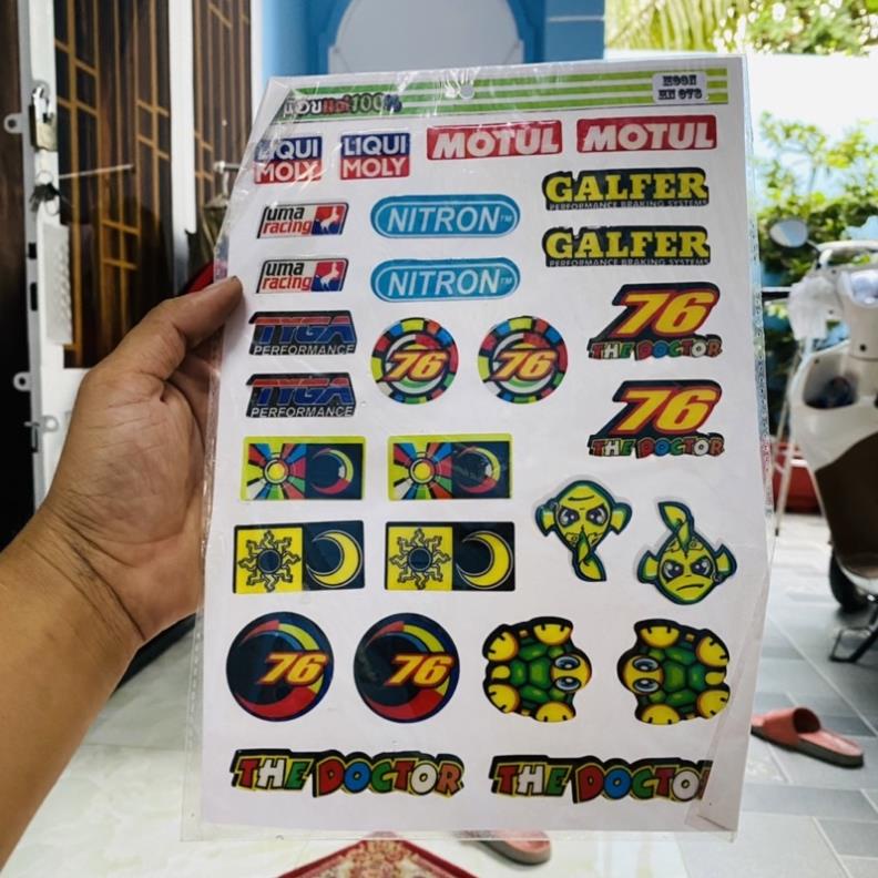 Combo nguyên vỉ tem logo nổi the doctor