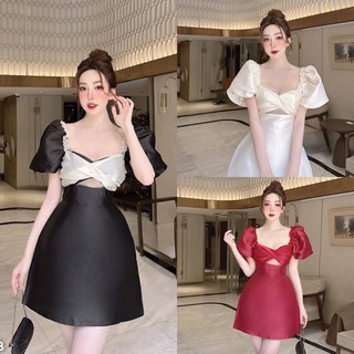 Bigsize hiếu hiếu đầm xoắn ngực tafta 55-95kg