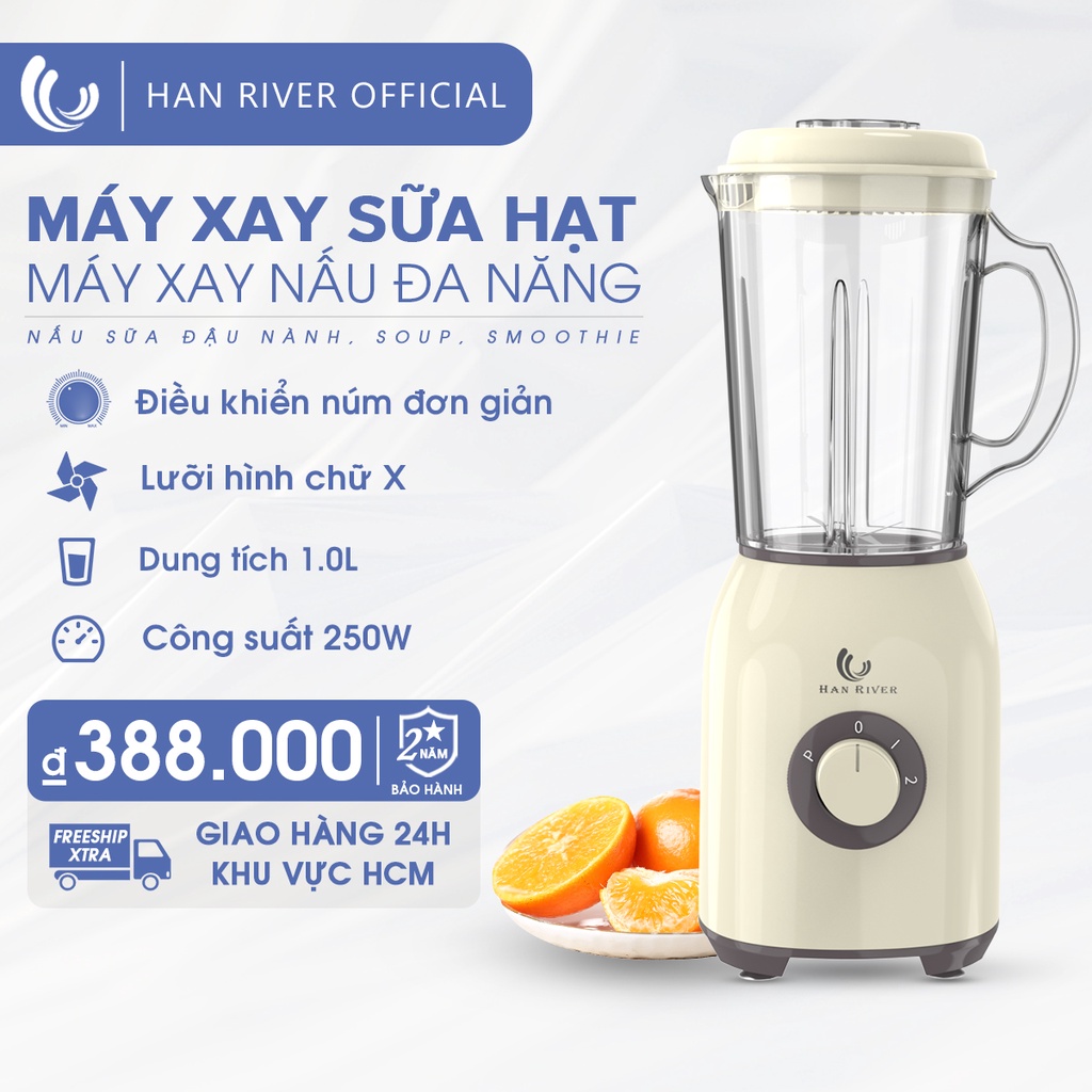 Máy làm sữa hạt HAN RIVER xay ép đa năng - Hàng chính hãng [Vận chuyển từ Hồ Chí Minh]