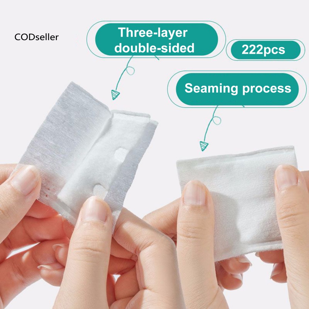 Set 50 / 222 Miếng Bông Tẩy Trang Hai Mặt Bằng Cotton