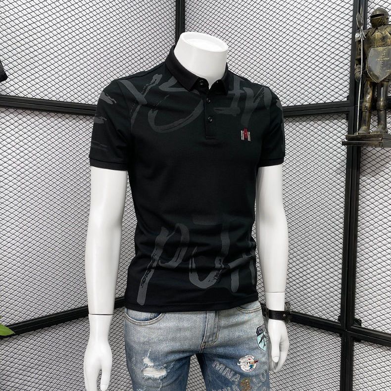 Áo Thun Polo Tay Ngắn In Chữ Thời Trang Mùa Hè Dành Cho Nam