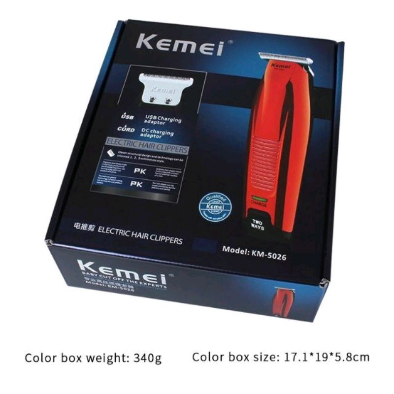 Tông Đơ Chấn Viền Kemei 5026 Lưỡi Thép Bén Cạo Sát Chân, Tông Đơ Cạo Viền Tattoo Tóc Cho Thợ.