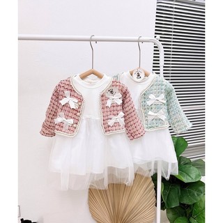 set váy dạ công chúa cho bé gái (ảnh thật)