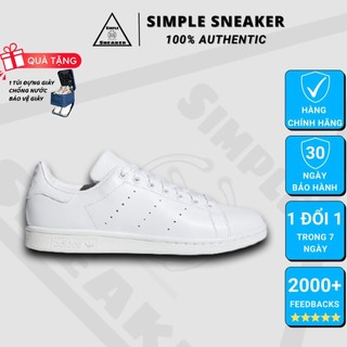 Giày Adidas Chính Hãng 💙FREESHIP💙 Adidas Stan Smith All White - Stan Smith Gót Trắng Unisex Chuẩn Auth - Simple Sneaker