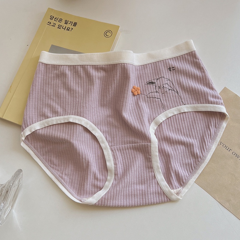 Quần Lót Co Giãn Thoáng Khí In Họa Tiết Thỏ Hoạt Hình Dễ Thương