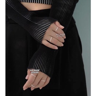 nhẫn titan trơn cho nam và nữ không gỉ không đen unisex bts
