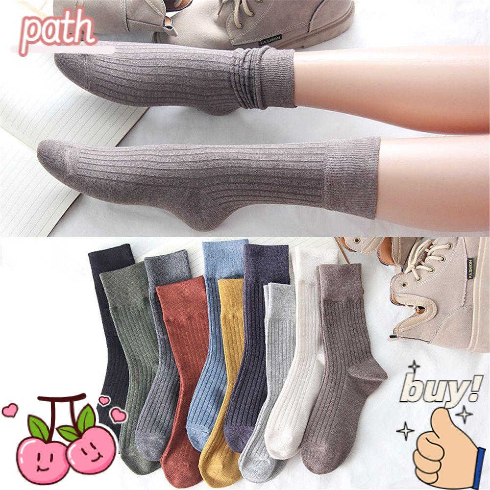 Vớ Dài Dệt Kim Giữ Ấm Thời Tiết Lạnh Phong Cách Nhật Bản Cho Nam Nữ