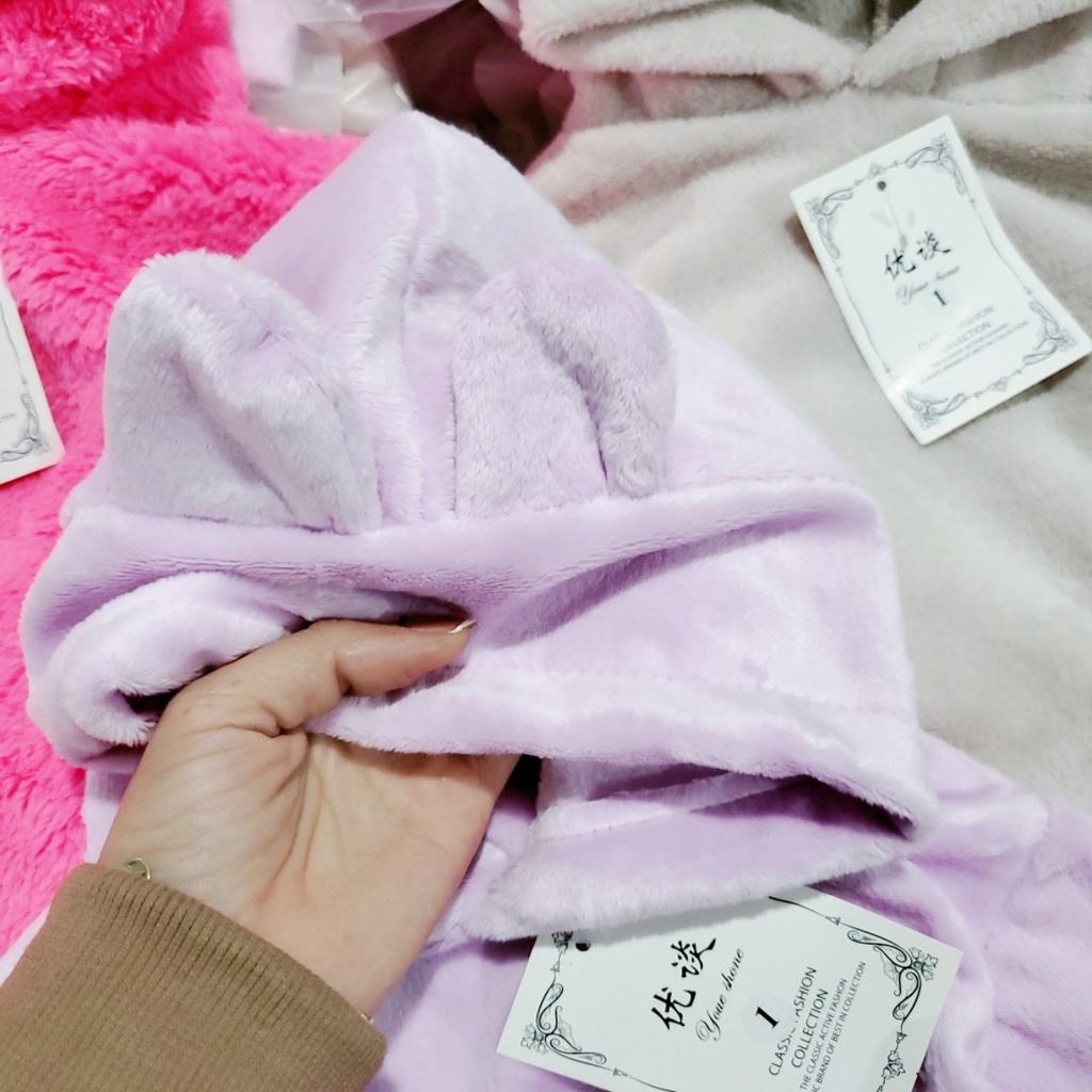 Bộ lông cừu phối tai siêu xinh cho bé hàng dày dặn siêu ấm dễ thương