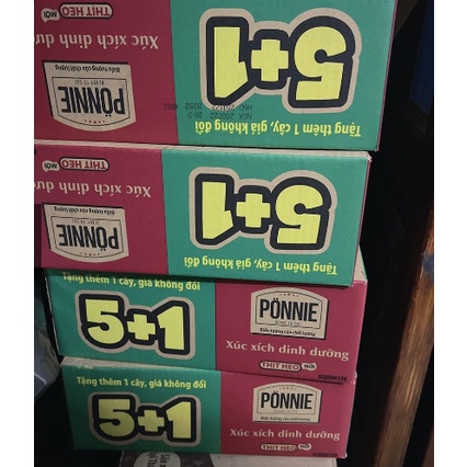 XÚC XÍCH DINH DƯỠNG PONNIE VỊ THỊT HEO 5 CÂY+1