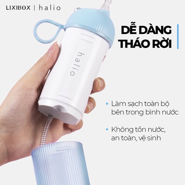 Combo Máy Tăm Nước Halio - Blue Và Bàn Chải Điện Midnight Blue