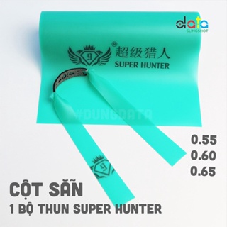 Hình ảnh 1 Bộ Dây Thun Super Hunter V3 0.55 0.6 0.65mm cột sẵn khổ thun kéo tới má và Somi dùng cho Ná Cao Su - DATA SlingShot chính hãng