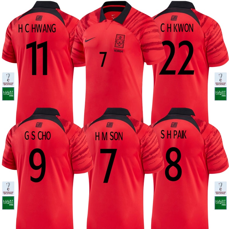 Áo Bóng Đá Số 22-23 S-4XL Đội Tuyển Quốc Gia Hàn Quốc 2022 / 23