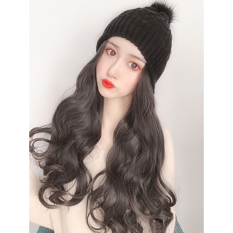 Mũ len tóc giả 😍FREESHIP😍 tóc giả mũ len thời trang tiện lợi