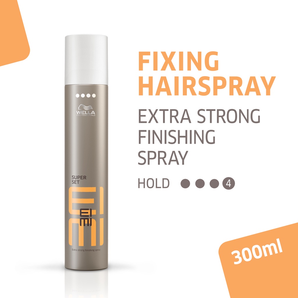 Keo xịt Wella EIMI giúp định hình và giữ nếp tóc Super Set Extra Strong Finishing Spray 300ml