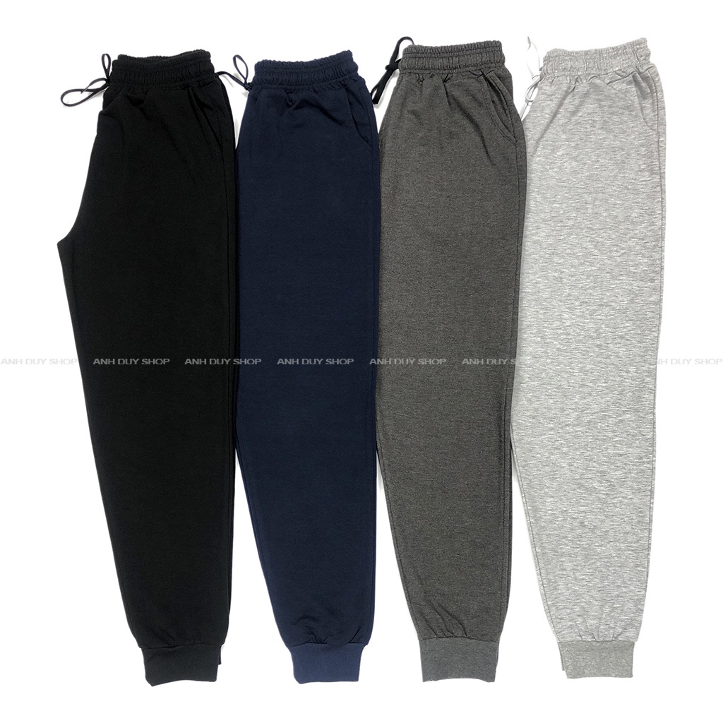 Quần Jogger Nam Nữ Trơn Basic Thun Da Cá Phong Cách Thể Dục Thể Thao Năng Động Cá Tính Unisex ANH DUY SHOP JGV12