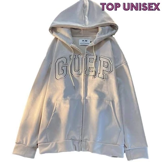 Áo hoodie zip ,áo khoác nỉ GUEP from thụng cho nam nữ