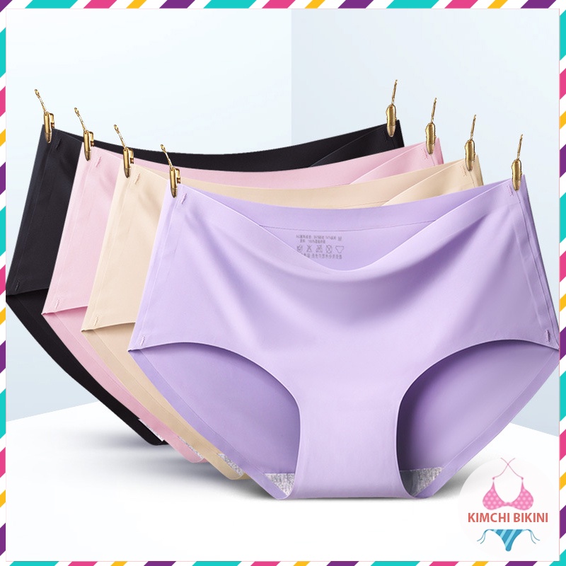 Quần con nữ su đúc thun lạnh không đường may cao cấp KIMCHIBIKINI silit nữ đáy kháng khuẩn mềm mại màu dễ thương QL025