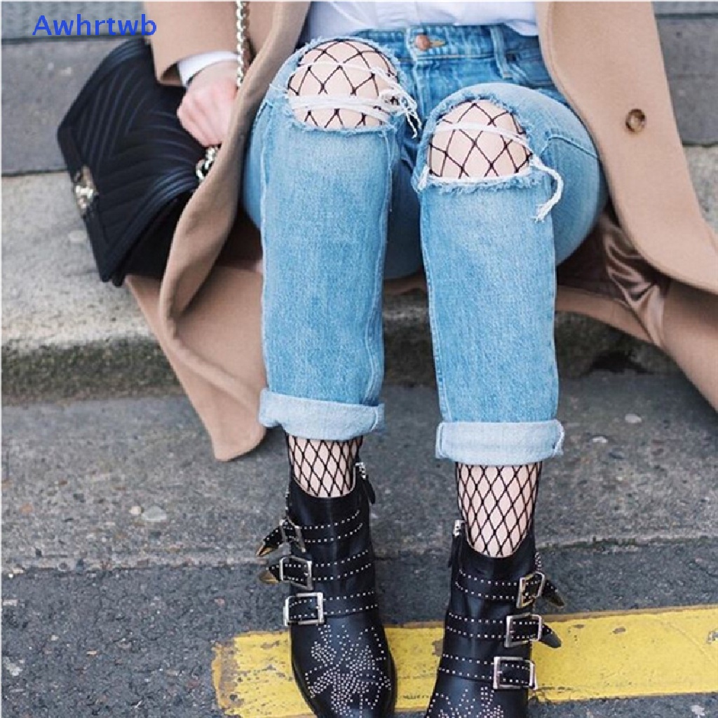 Awhrtwb Quần Tất Lưới Họa Tiết Màu Đen Một Kích Thước Mới Cho Nữ