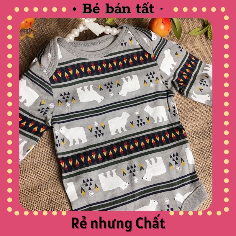 Bodysuit/Bodychip/Áo liền thân tay dài Old Navy-Gấu Bắc cực