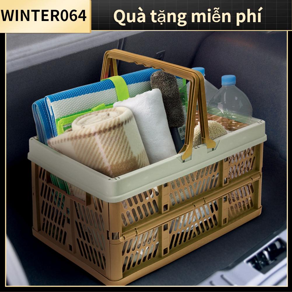 Cái giỏ Giỏ dã ngoại Có thể gập lại Trung bình Phong cách Nhật Bản Tay cầm di động đựng đồ du lịch cho nhà ngoài trời Winter064