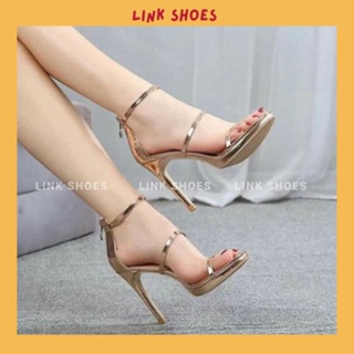 Giày sandal cao gót đúp mũi kiểu dáng chiến binh 3 quai thời trang nữ, 3 màu linkshoesi TT08