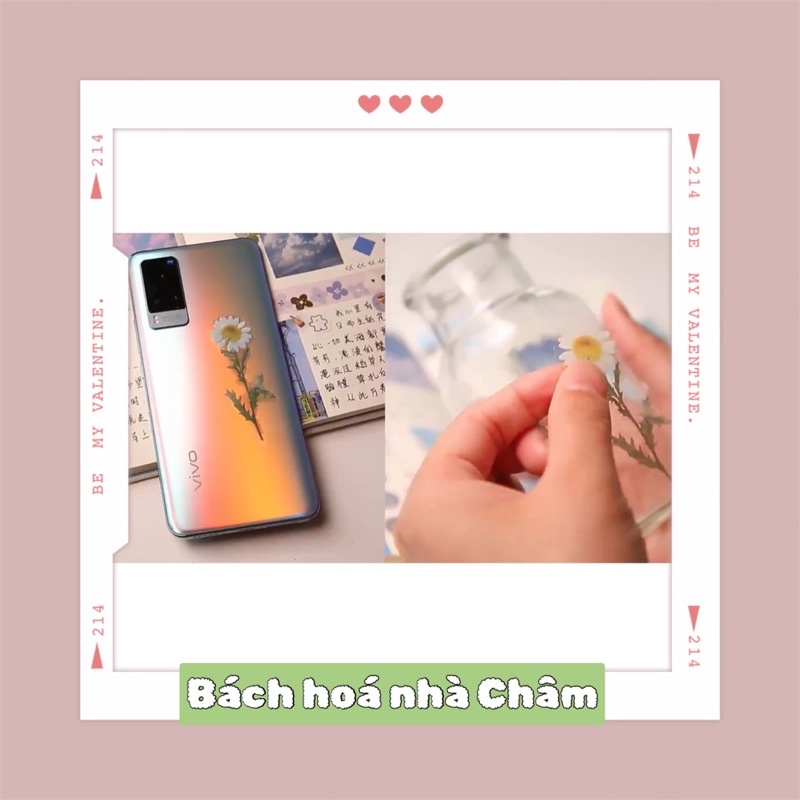 Miếng Dán Trang Trí Hình Hoa Độc Đáo Xinh Xắn