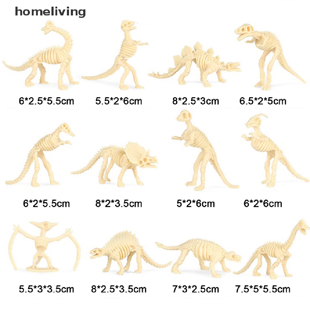 Set 12 Mô Hình Xương Khủng Long Đồ Chơi Cho Bé