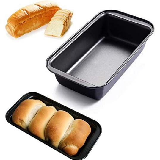 KHAY NƯỚNG CHỐNG DÍNH HÌNH CHỮ NHẬT, KHUÔN BÁNH MÌ GỐI 25 X 13 CM X CAO 5.8 CM
