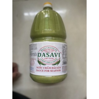 Muối ớt xanh dasavi bình 2.6kg chấm hải sản