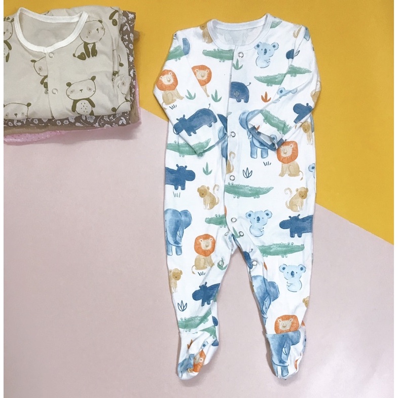 SLEEPSUIT COTTON XUẤT DƯ MIX HÃNG SIZE 12M