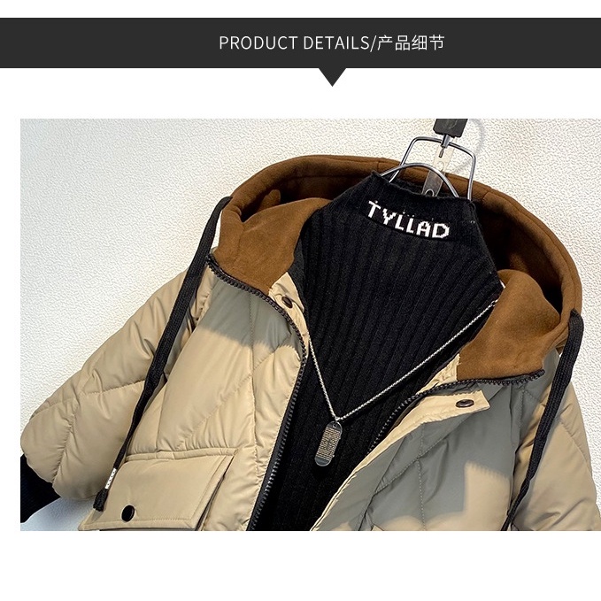 Xả Lẻ Size  Áo khoác phao dáng dài cho bé trai trần bông lót lông siêu dày size đại cho bé 15-45kg