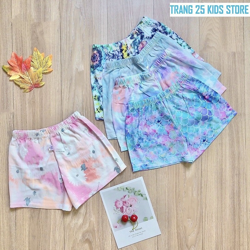 Quần Đùi Mặc Nhà Bé gái 4 tuổi-12 tuổi, bé 18Kg-55kg, quần cotton mềm nhẹ, an toàn cho da-Trang 25 Kids-AQ028