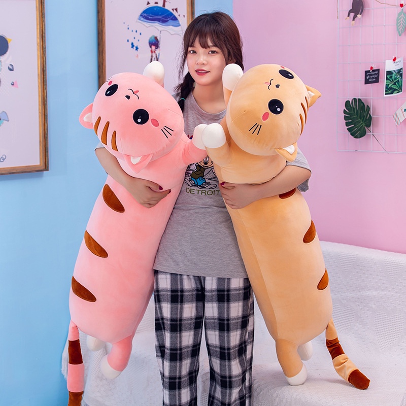 Gấu bông gối ôm mèo dài -Thú nhồi bông sang trọng