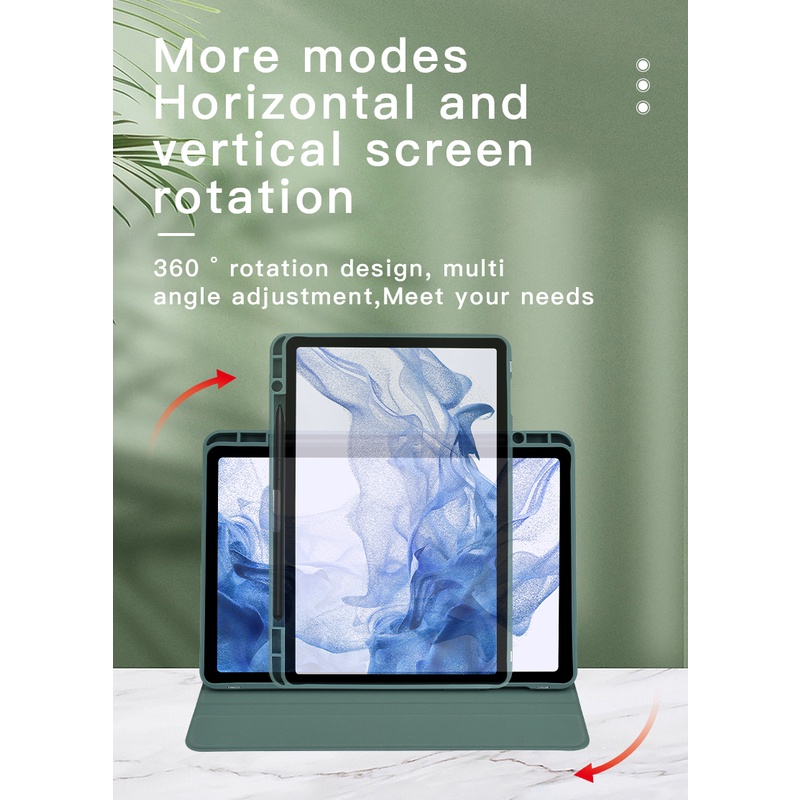 Bao Da PU Máy Tính Bảng Nắp Lật Nam Châm Xoay 360 Độ Samsung Galaxy Tab S6 Lite 10.4 2020 2022 SM-P610 SM-P615 SM-P617 SM-P613 P619