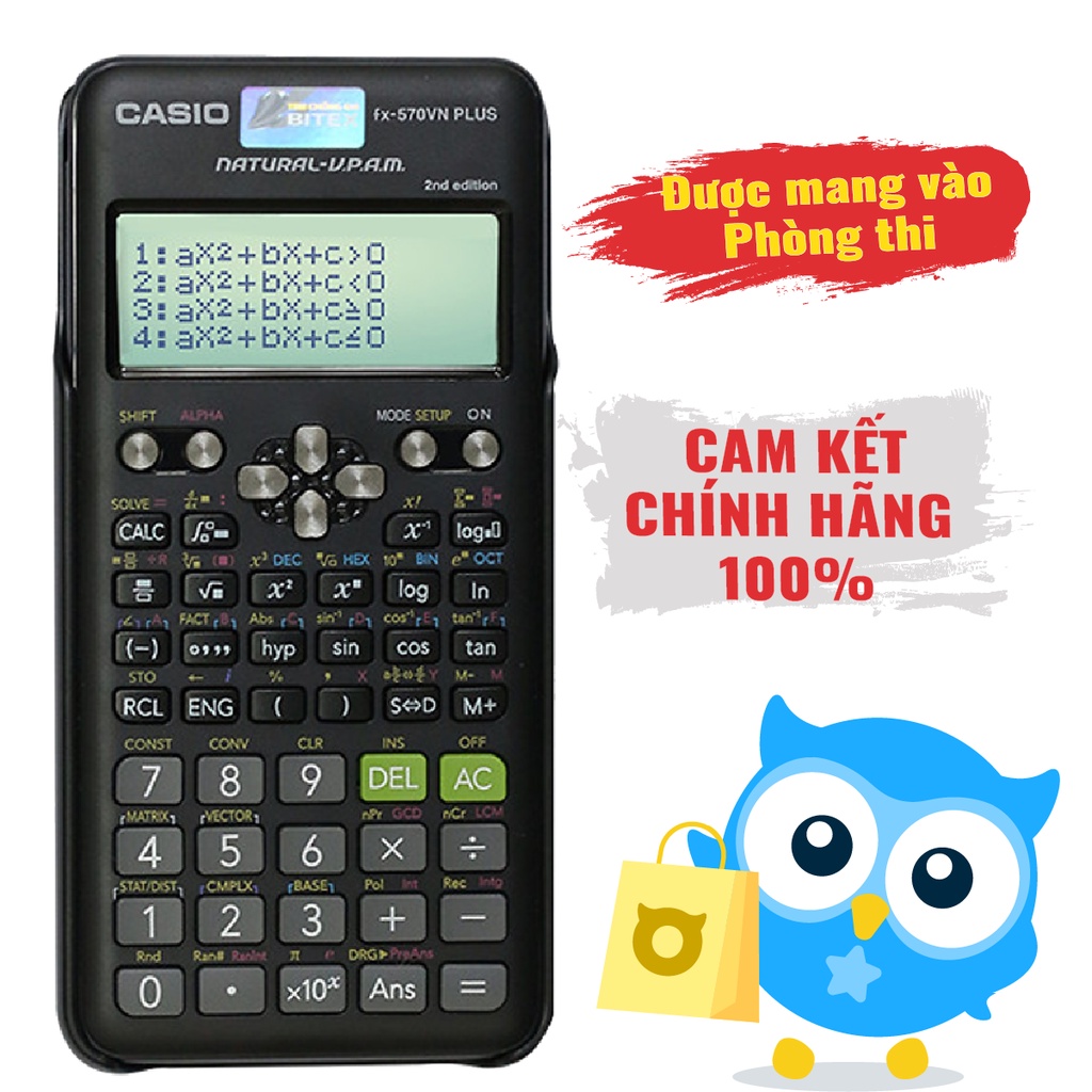 Máy tính casio FX-570 VNX Plus New - Chính hãng, bảo hành 7 năm